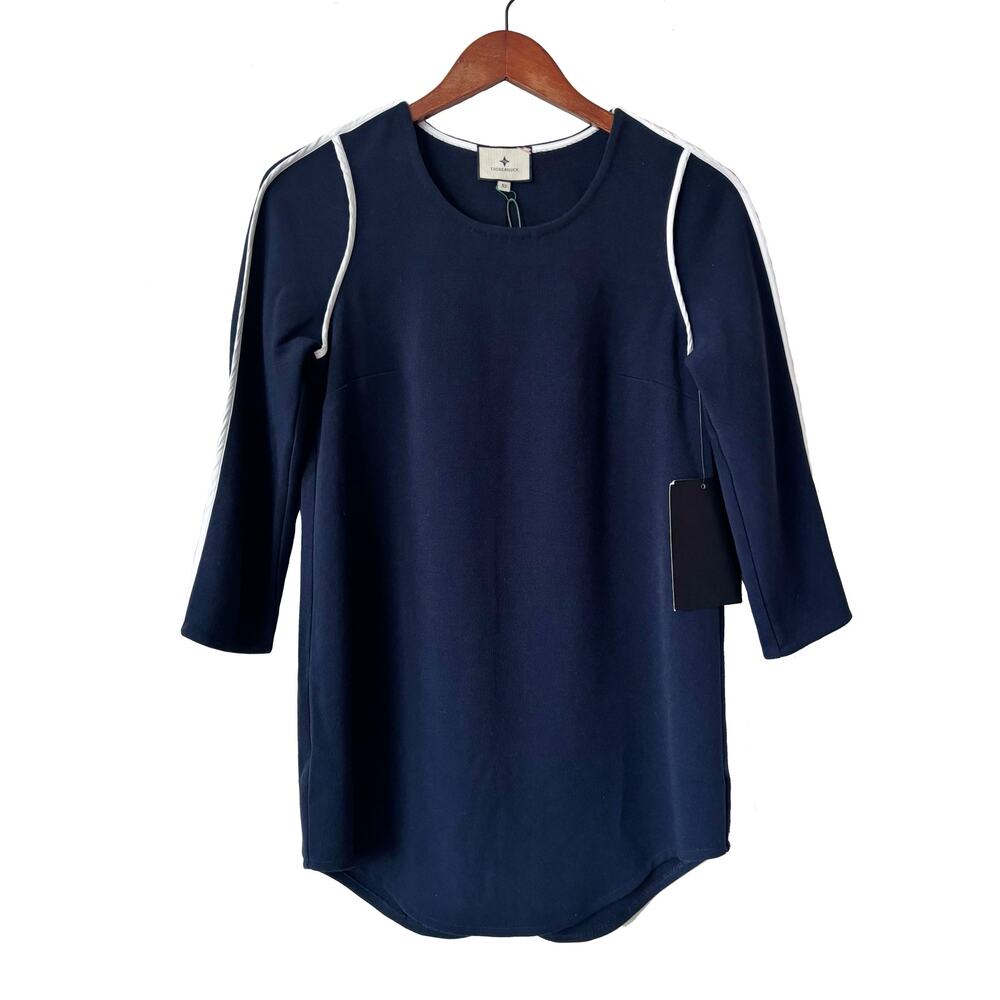 NWT Tuckernuck Navy Blue Seamed Shift Dress Sz XS
